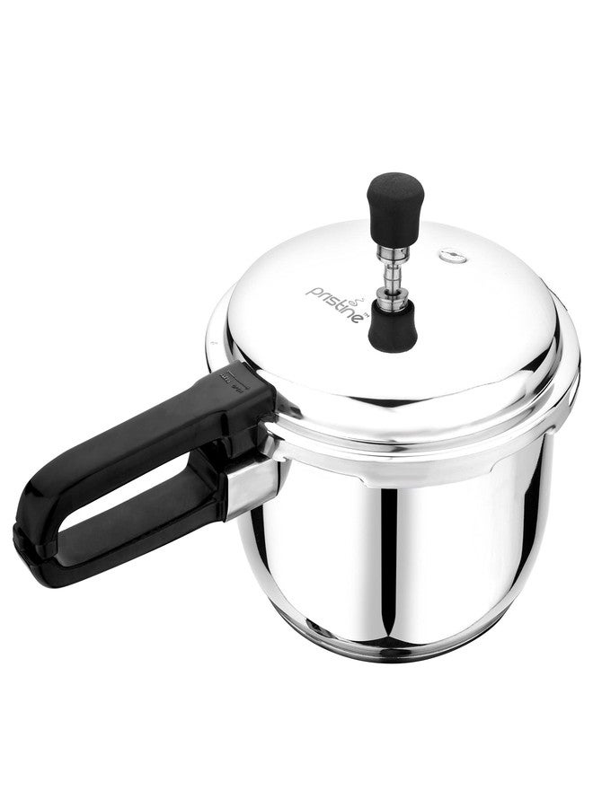 بريستين قدر ضغط من الفولاذ المقاوم للصدأ 18/8 ثلاثي الطبقات، قاعدة حثية، غطاء خارجي (2 لتر، فضي اللون)، حاصل على علامة الجودة الهندية ISI - Image 2